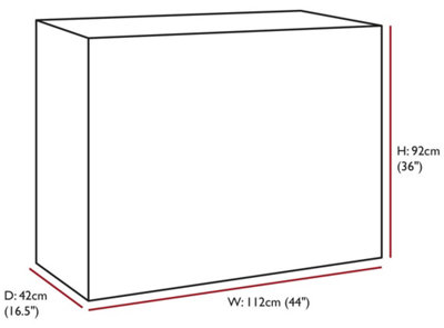Woodside Large Barbecue Cover BLACK - 4