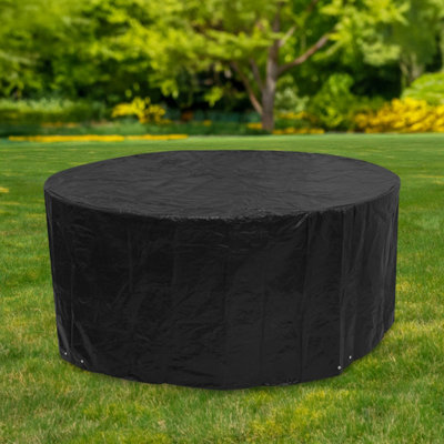 Woodside Large Round Patio Set Cover BLACK - 4