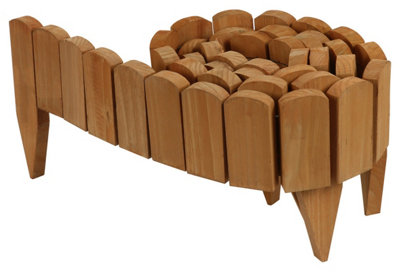 Woodside Log Roll Wooden Border Fence - 203cm x 10cm