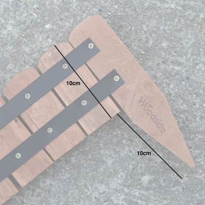 Woodside Log Roll Wooden Border Fence - 203cm x 10cm - 3