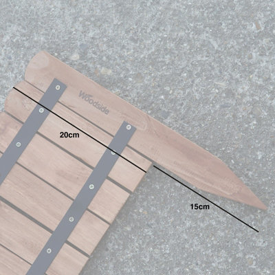 Woodside Log Roll Wooden Border Fence - 203cm x 20cm - 3