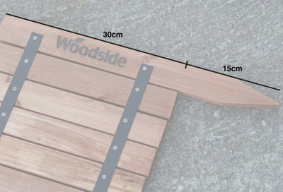 Woodside Log Roll Wooden Border Fence - 203cm x 30cm - 3