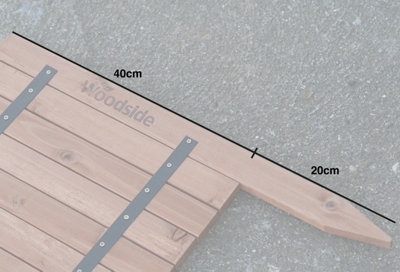 Woodside Log Roll Wooden Border Fence - 203cm x 40cm - 3