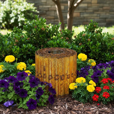 Woodside Metal Garden Border Edging 5m x 16.5cm Decorative Rusted ...