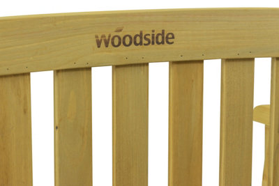 Woodside Narford Wooden 4ft 2 Seater Bench - 3