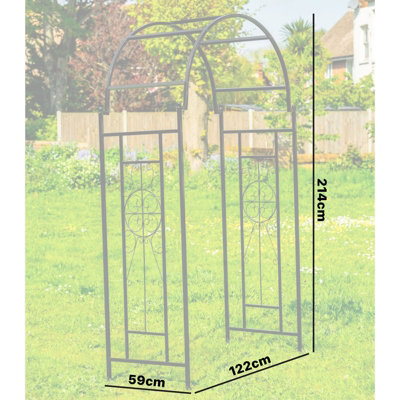 Woodside Northwold Metal Garden Arch - 8