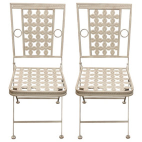 Woodside Ostend 2 x Square Metal Chairs