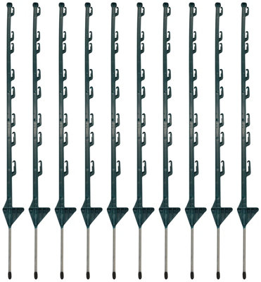 Woodside Pack of 10 Plastic Fence Pins - GREEN
