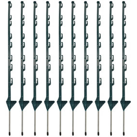 Woodside Pack of 10 Plastic Fence Pins - GREEN