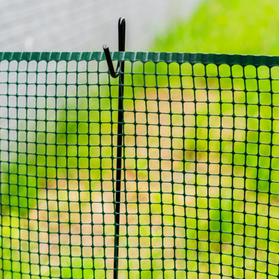 Woodside Plastic Mesh Garden Fencing - 1m x 10m GREEN - 3