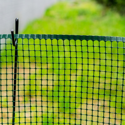 Woodside Plastic Mesh Garden Fencing - 1m x 10m GREEN - 4