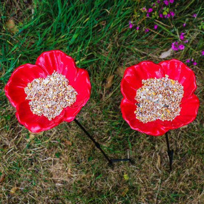 Woodside Poppy Cast Iron Bird Feeder 2 PACK - 3