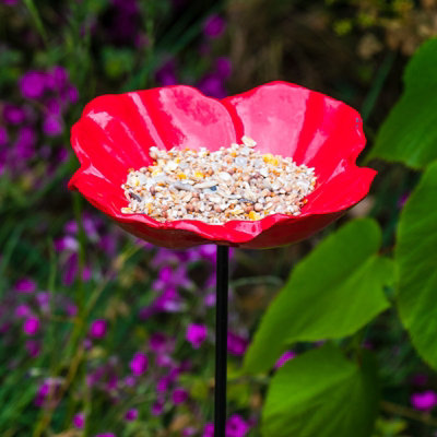 Woodside Poppy Cast Iron Bird Feeder 2 PACK - 4