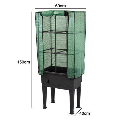 Woodside Raised Garden Plant Bed with Greenhouse Cover - 7