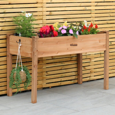 Woodside Raised Wooden Flower Bed