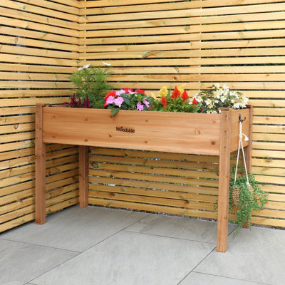 Woodside Raised Wooden Flower Bed