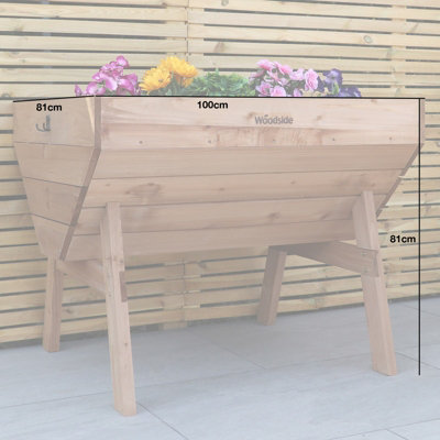 Woodside Raised Wooden Planter - MEDIUM - 4