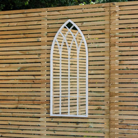 Woodside Rathen XL Decorative Arched Outdoor Garden Mirror
