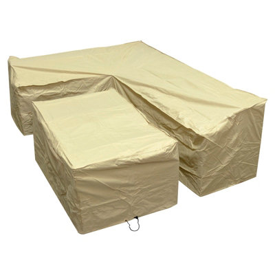 Woodside Sand L Shape Dining Set Cover - Large Right Side Long