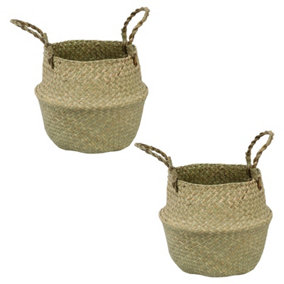 Woodside Seagrass Belly Basket PACK OF 2 - MEDIUM