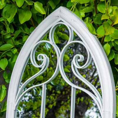 Woodside Selby XL Decorative Arched Outdoor Garden Mirror