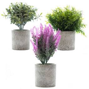 Woodside Set of 3 Artificial Potted Plants - Design A