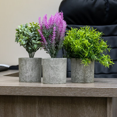 Woodside Set of 3 Artificial Potted Plants - Design A