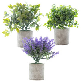 Woodside Set of 3 Artificial Potted Plants - Design B