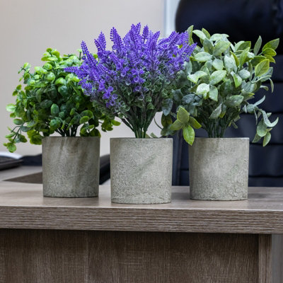 Woodside Set of 3 Artificial Potted Plants - Design B