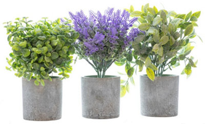 Woodside Set of 3 Artificial Potted Plants - Design B - 7