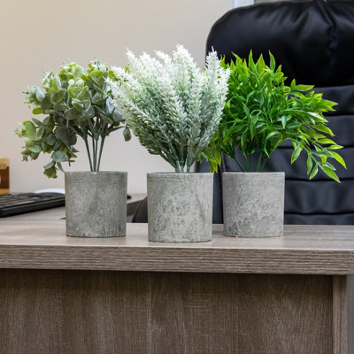 Woodside Set of 3 Artificial Potted Plants - Design C