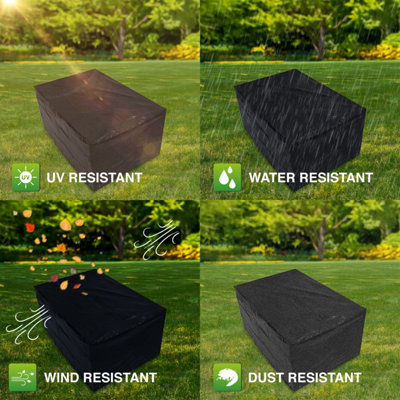 Woodside Small Rectangle Table Cover BLACK - 5