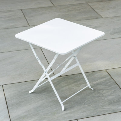 Woodside Square Folding Metal Side Table