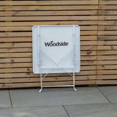 Woodside Square Folding Metal Side Table - 4