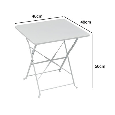 Woodside Square Folding Metal Side Table - 7