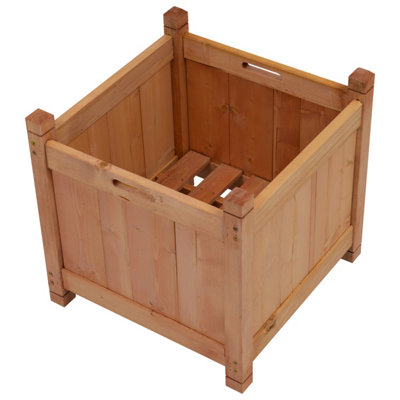 Woodside Stanfield Square Wooden Planter 2 PACK