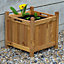 Woodside Stanfield Square Wooden Planter 2 PACK