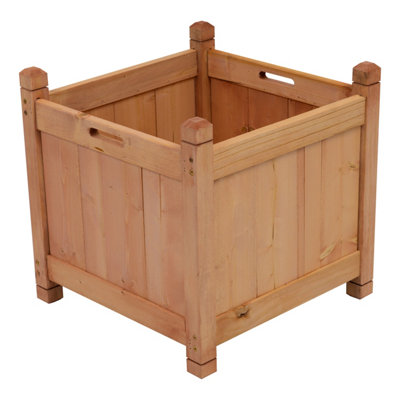 Woodside Stanfield Square Wooden Planter 2 PACK - 3