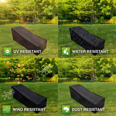 Woodside Sun Lounger Cover BLACK - 4