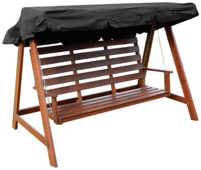 Woodside Swing Chair Replacement Canopy BLACK - 2 Seater