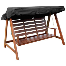 Woodside Swing Chair Replacement Canopy BLACK - 2 Seater