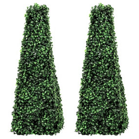 Woodside Topiary Obelisk Leaf Effect 2 PACK
