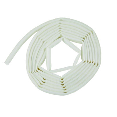 Woodside TPE Rubber Strip Draught Excluder Omega Section White (One Size)