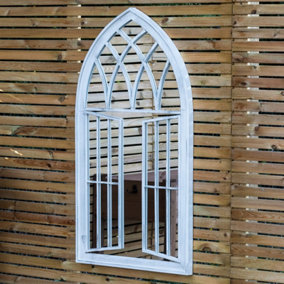 Woodside Truro XL Decorative Arched Outdoor Garden Mirror