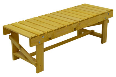 Woodside Wiverton 2 Seater Wooden Garden Bench - 3