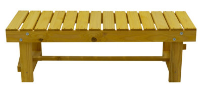 Woodside Wiverton 2 Seater Wooden Garden Bench - 4