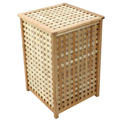 Woodside Wood Lattice Laundry Bin - 5