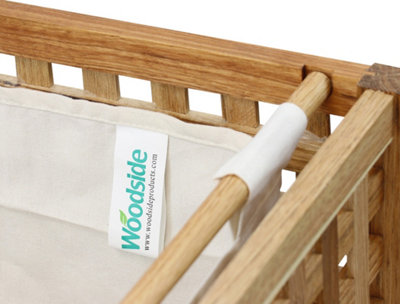 Woodside Wood Lattice Laundry Bin - 7