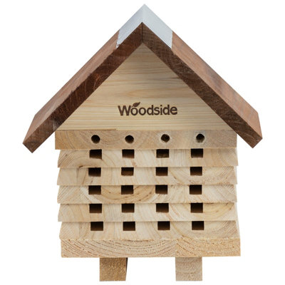 Woodside Wooden Garden Bee House, Natural Bug/Insect Hotel, Outdoor ...