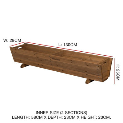 Woodside Wooden Garden Planter - LARGE - 4